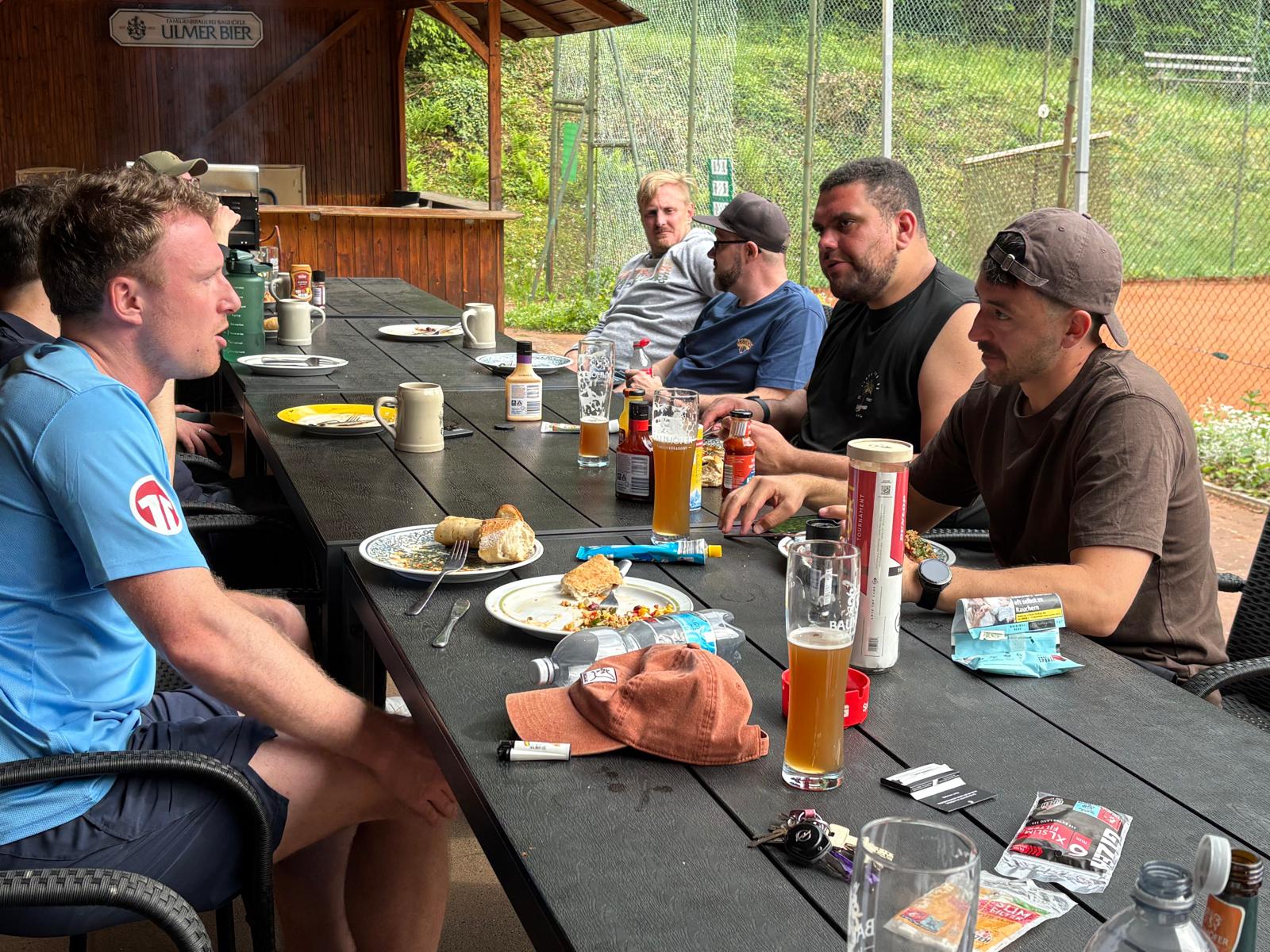Gemütlicher Ausklang nach dem Spiel